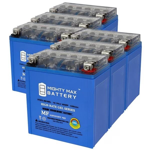YTX7L-BSGEL12V 6AH Replacement Battery Compatible With BikeMaster BTX7L-BS - 6PK, Mighty Max Battery, Mfr#: MAX4001652